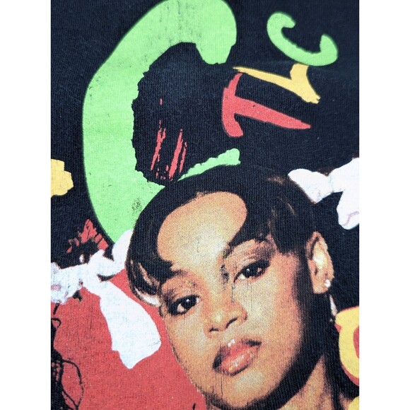 TLC No Scrubs Black Women's Retro Band Rap Graphic 90's T-Shirt Size Medium - Picture 4 of 7